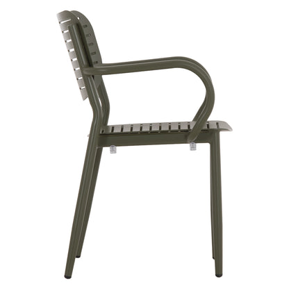 Dining Chair Hilliard Hm6644.07 Aluminum In Olive Green Color 58x52x78hcm.