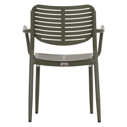 Dining Chair Hilliard Hm6644.07 Aluminum In Olive Green Color 58x52x78hcm.