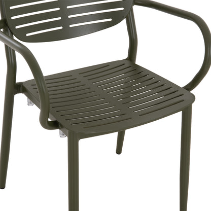 Dining Chair Hilliard Hm6644.07 Aluminum In Olive Green Color 58x52x78hcm.