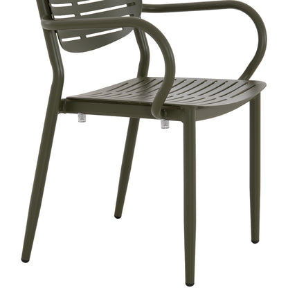 Dining Chair Hilliard Hm6644.07 Aluminum In Olive Green Color 58x52x78hcm.