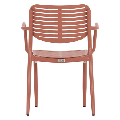 Dining Chair Hilliard Hm6644.08 Aluminum In Terracotta Color 58x52x78hcm.