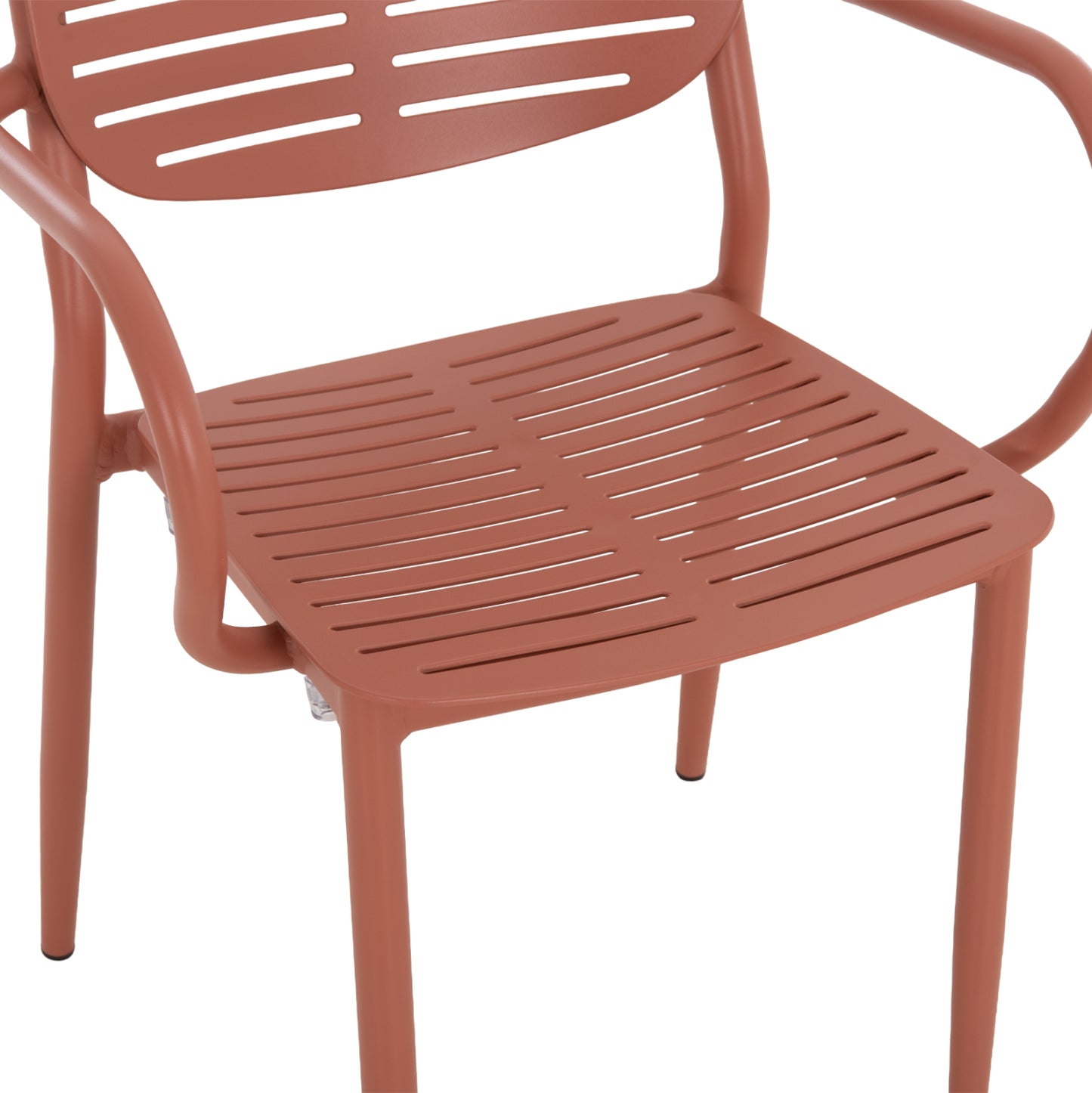 Dining Chair Hilliard Hm6644.08 Aluminum In Terracotta Color 58x52x78hcm.
