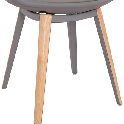 Dining Chair Hm8049.10 Anais Grey With Wooden Legs 60x53x86Η Cm