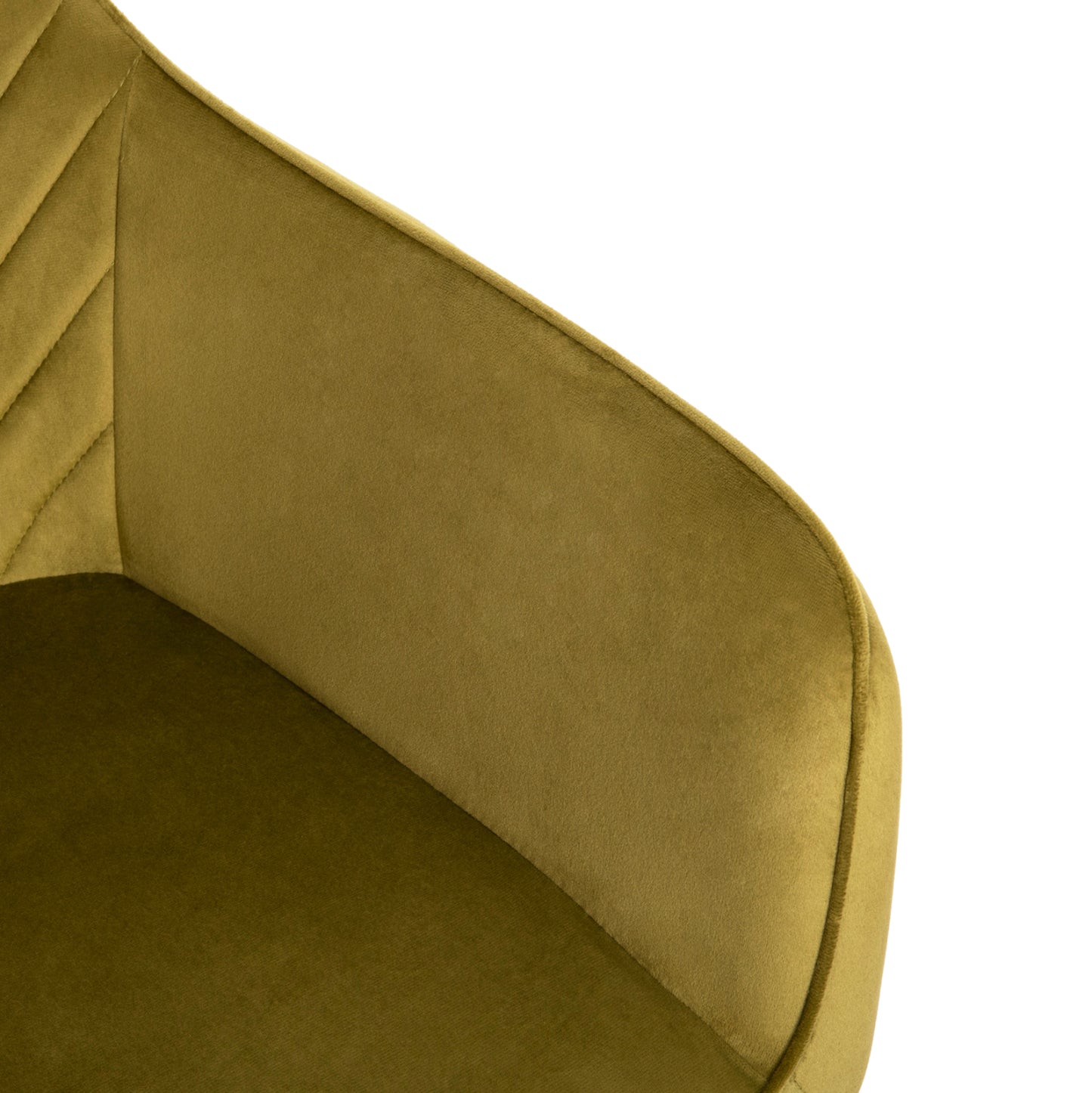 Dining Armchair Latrell Hm8582.07 Olive Green Velvet & Black Metal Legs 55x57x84hcm.