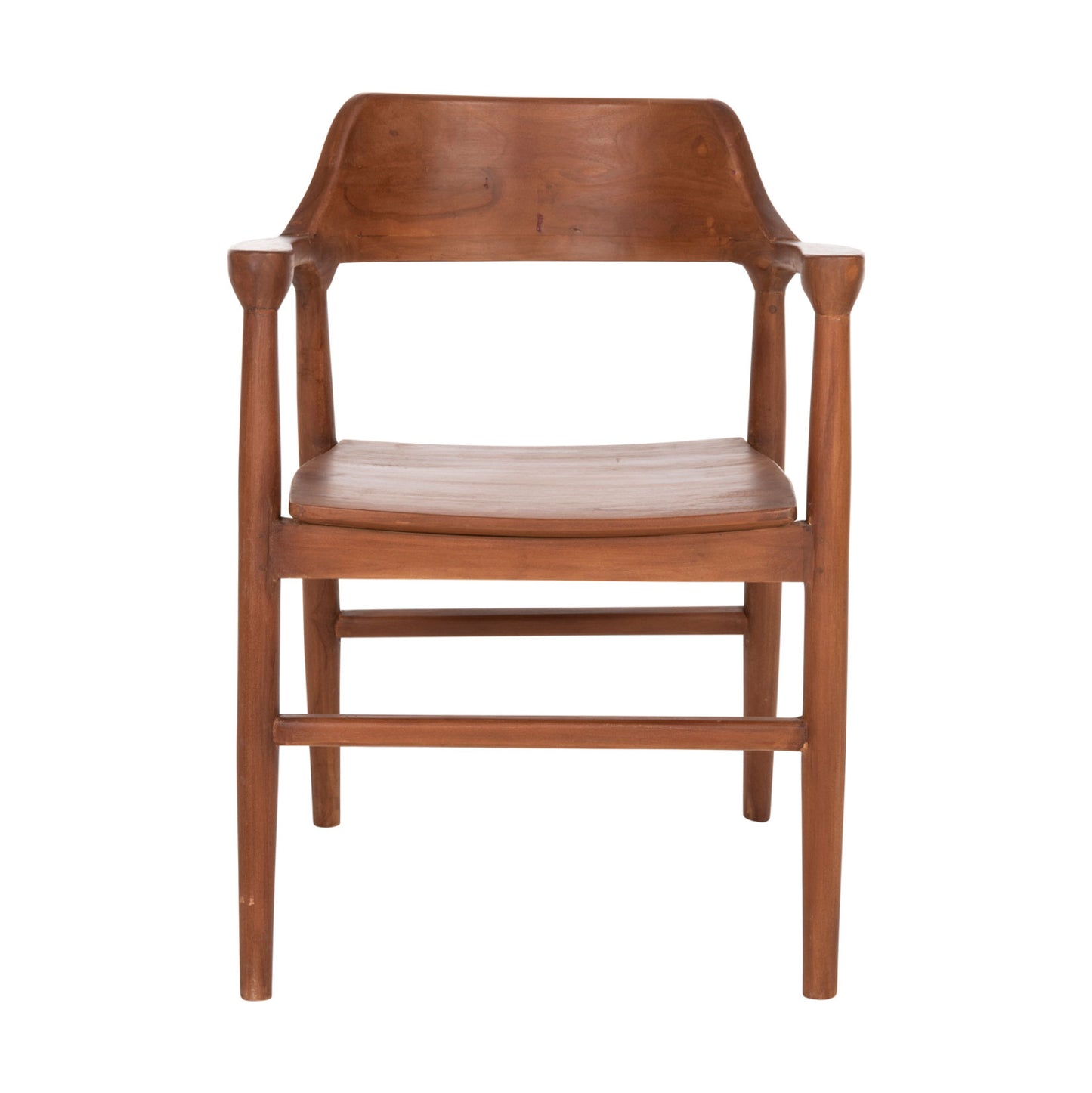 Dining Armchair Nioni Hm9476.01 Teak Wood In Walnut Color 57x53x77hcm.