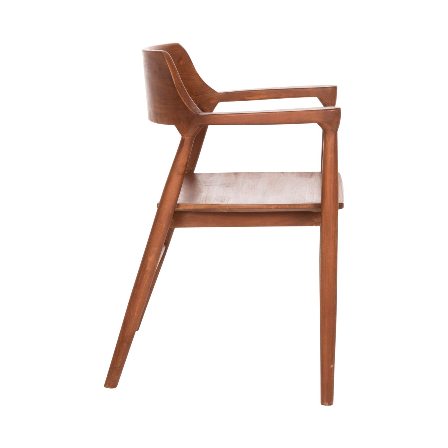 Dining Armchair Nioni Hm9476.01 Teak Wood In Walnut Color 57x53x77hcm.
