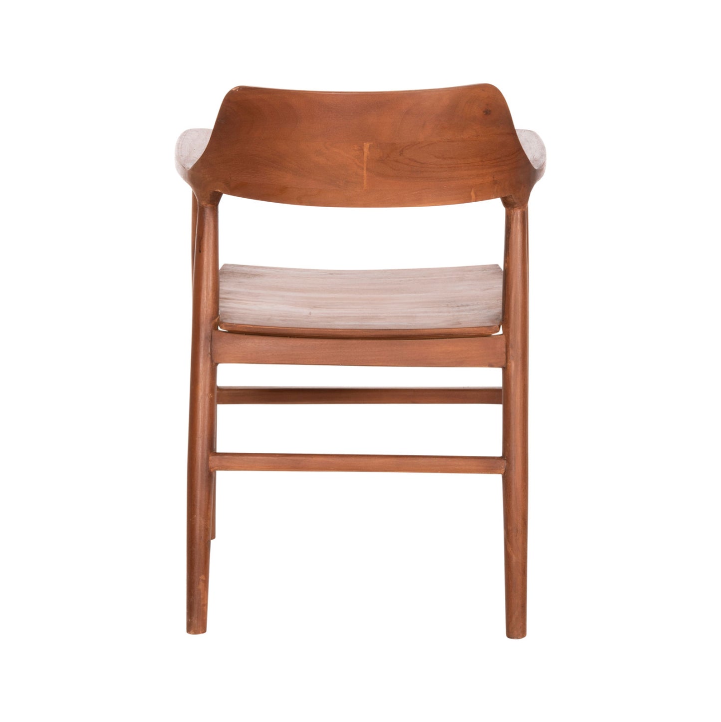 Dining Armchair Nioni Hm9476.01 Teak Wood In Walnut Color 57x53x77hcm.