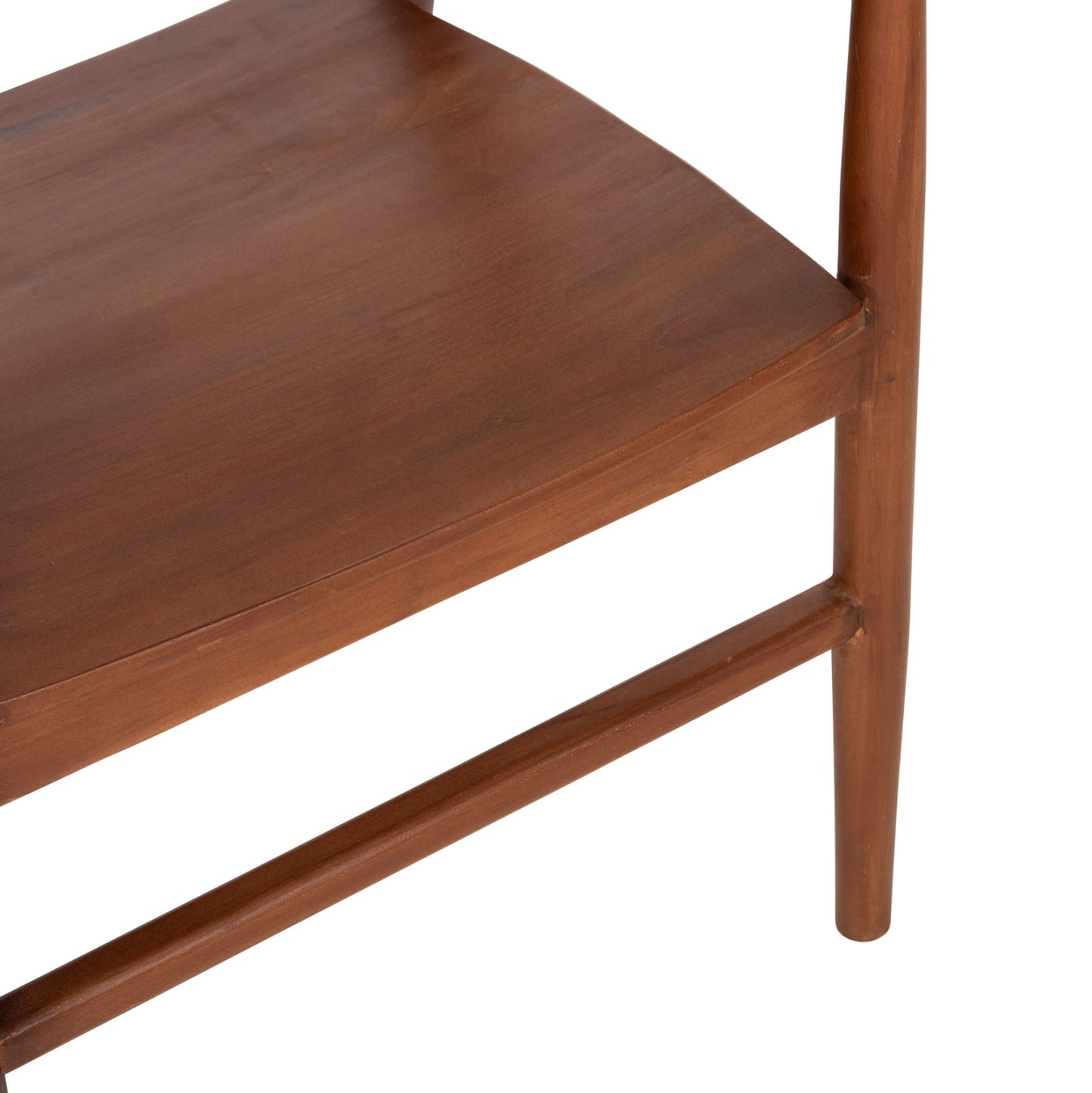 Dining Armchair Nioni Hm9476.01 Teak Wood In Walnut Color 57x53x77hcm.