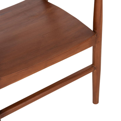 Dining Armchair Nioni Hm9476.01 Teak Wood In Walnut Color 57x53x77hcm.