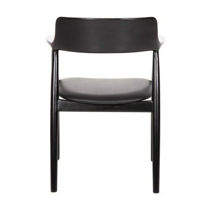 Dining Armchair Kingsley Hm9634.02 Mahogany Wood-black Vinyl 58x53x80hcm.