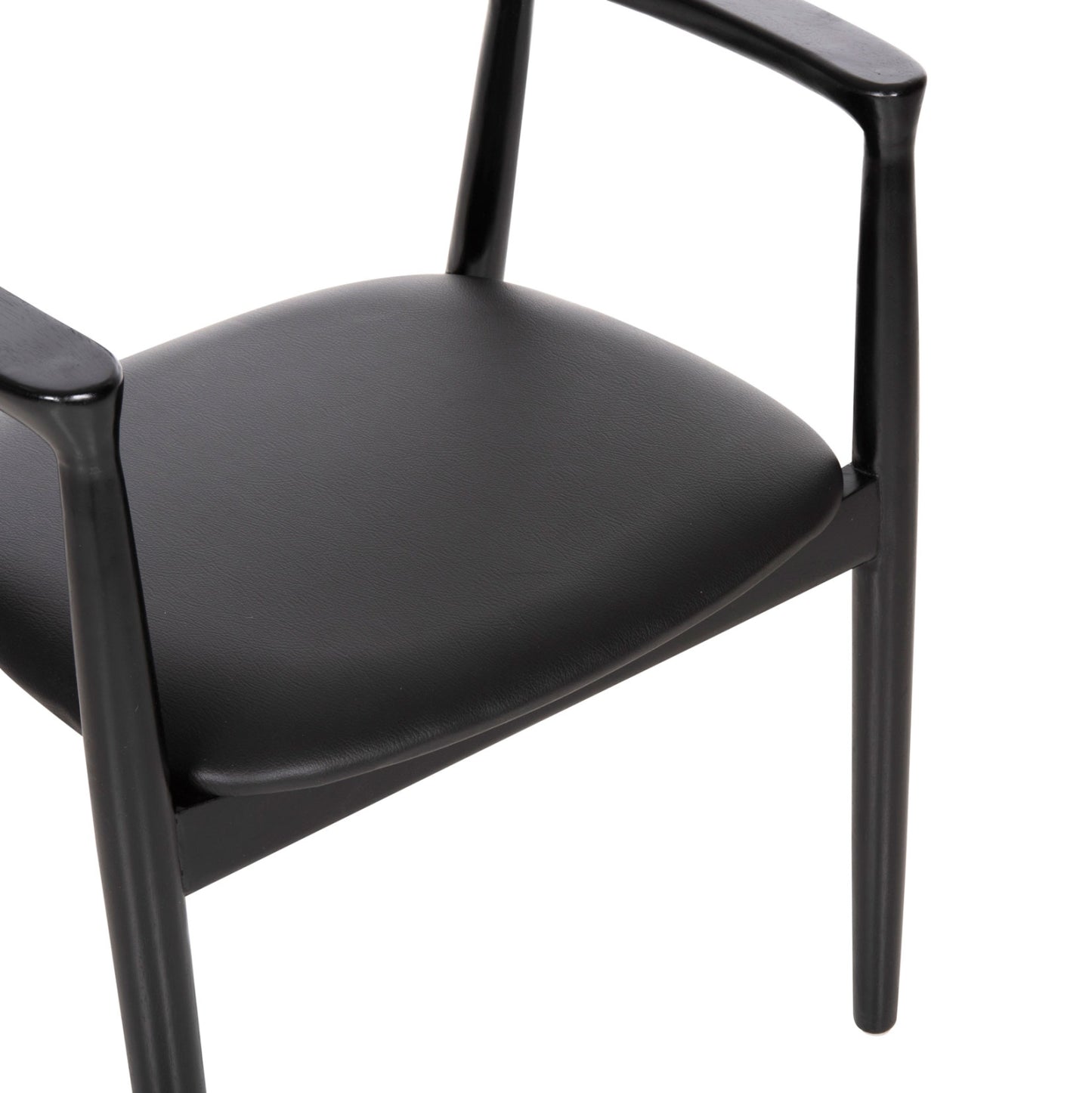 Dining Armchair Kingsley Hm9634.02 Mahogany Wood-black Vinyl 58x53x80hcm.