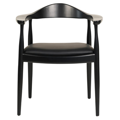 Dining Chair Ador Hm9948.02 Rubberwood & Pu-black 62x54x76,5hcm.