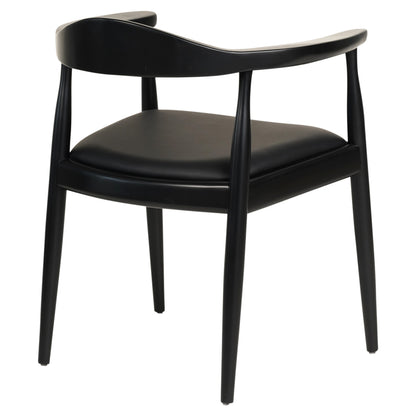Dining Chair Ador Hm9948.02 Rubberwood & Pu-black 62x54x76,5hcm.