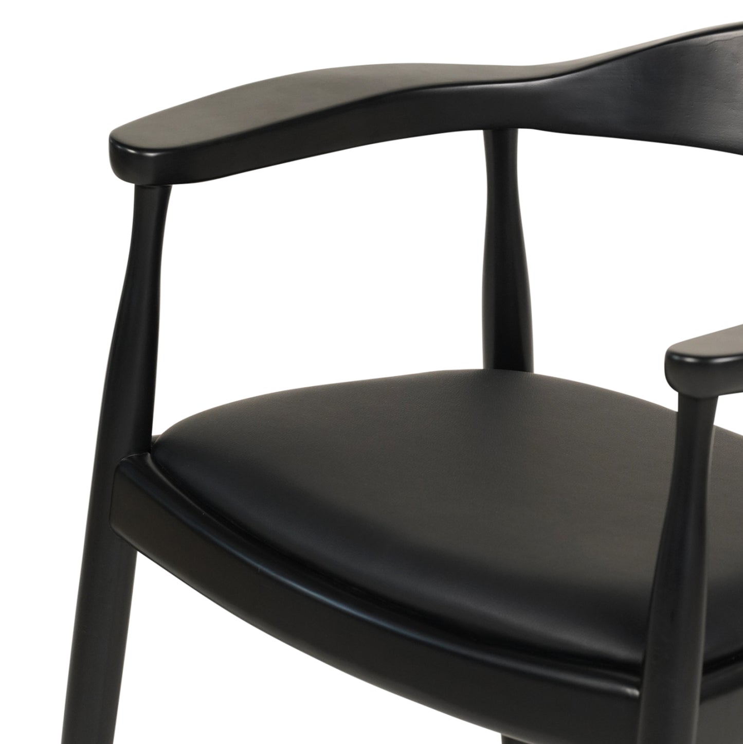 Dining Chair Ador Hm9948.02 Rubberwood & Pu-black 62x54x76,5hcm.