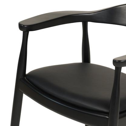 Dining Chair Ador Hm9948.02 Rubberwood & Pu-black 62x54x76,5hcm.