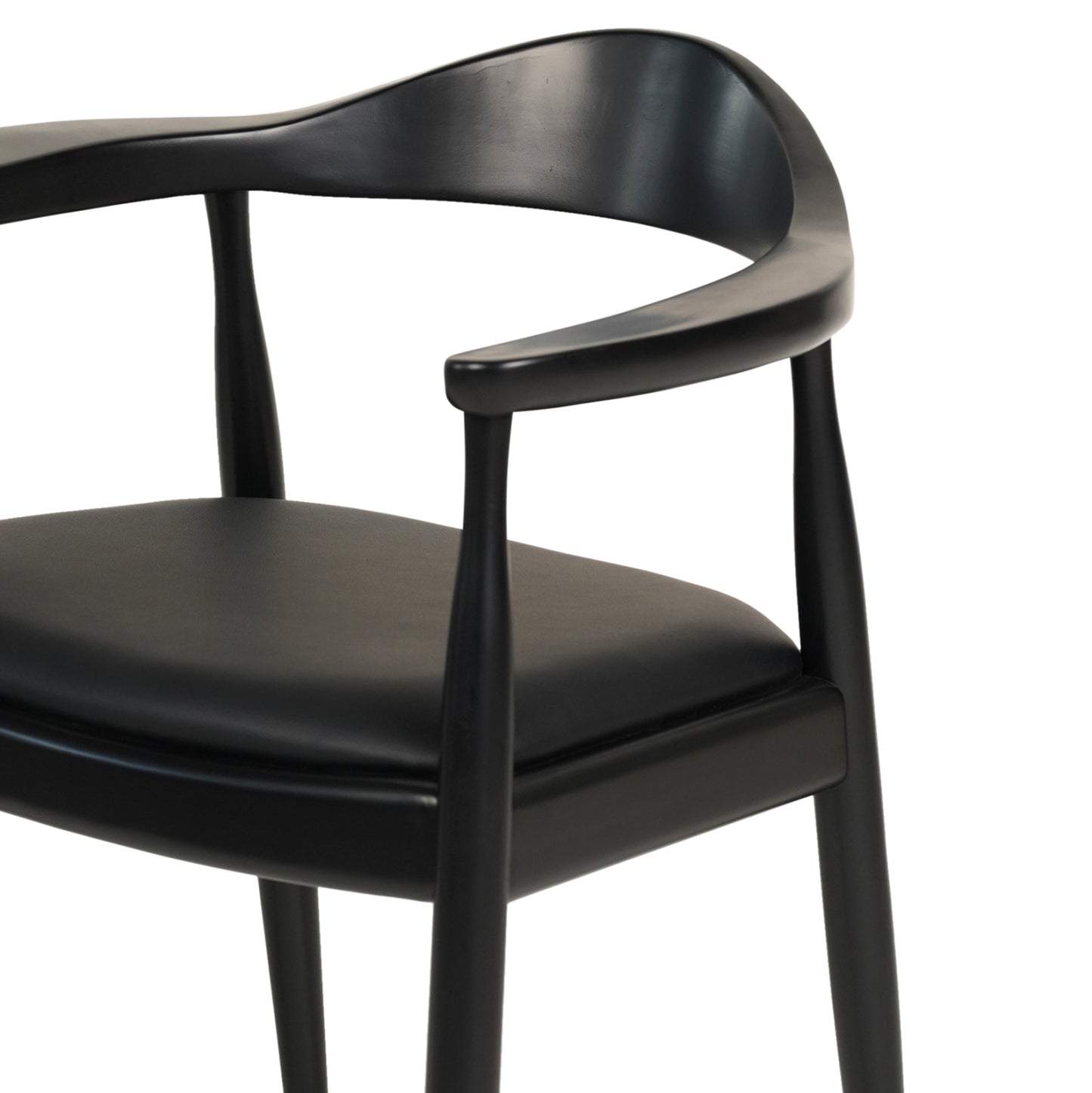 Dining Chair Ador Hm9948.02 Rubberwood & Pu-black 62x54x76,5hcm.