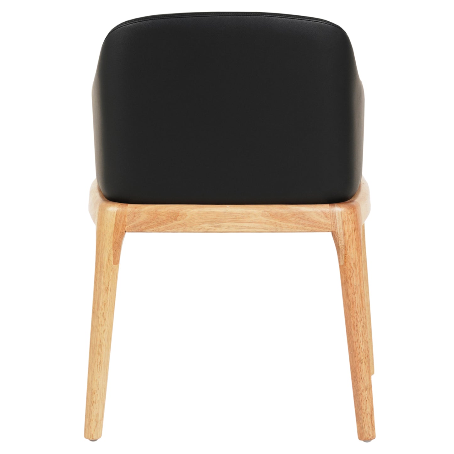 Dining Chair Furlan ΗΜ9949.01 Rubberwood In Oak-black Pu 54,5x58x78hcm.