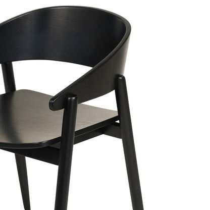 Dining Chair Canop Hm9950.02 Ashwood In Black Color 56,5x61x74hcm.