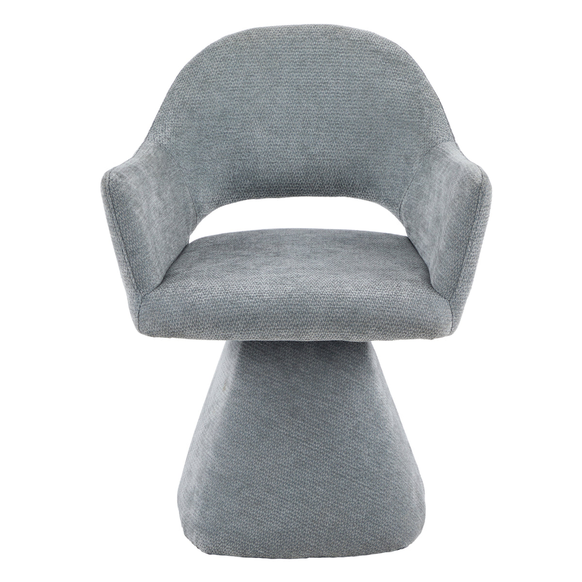 Swivel Dining Chair Sima Hm18360.01 Linen Fabric In Grey 64x61x84.5hcm