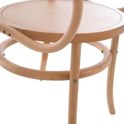 Wooden Armchair From Beech Wood In Natural Color Hm8746.01 56x52x82cm
