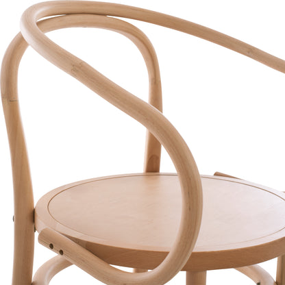 Wooden Armchair From Beech Wood In Natural Color Hm8746.01 56x52x82cm