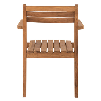 Armchair Erietta Hm9534 Teak Wood In Natural Color Stackable 60x54x87hcm.