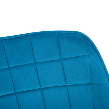 Armchair Benjamin From Turquoise Velvet With Metallic Legs Hm8682.09 69x68x78 Cm.