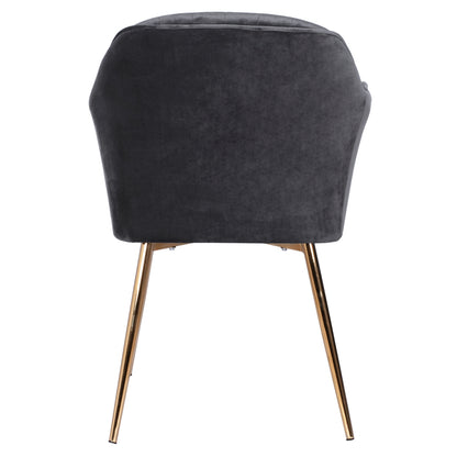 Armchair Sawyer Hm8523.01 From Velvet Grey With Gold Legs 55x60x83 Cm.