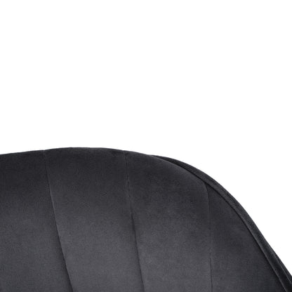 Armchair Sawyer Hm8523.01 From Velvet Grey With Gold Legs 55x60x83 Cm.