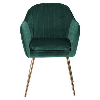 Armchair Sawyer Hm8523.03 From Velvet Cyppress Green Color With Gold Legs 55x60x83 Cm