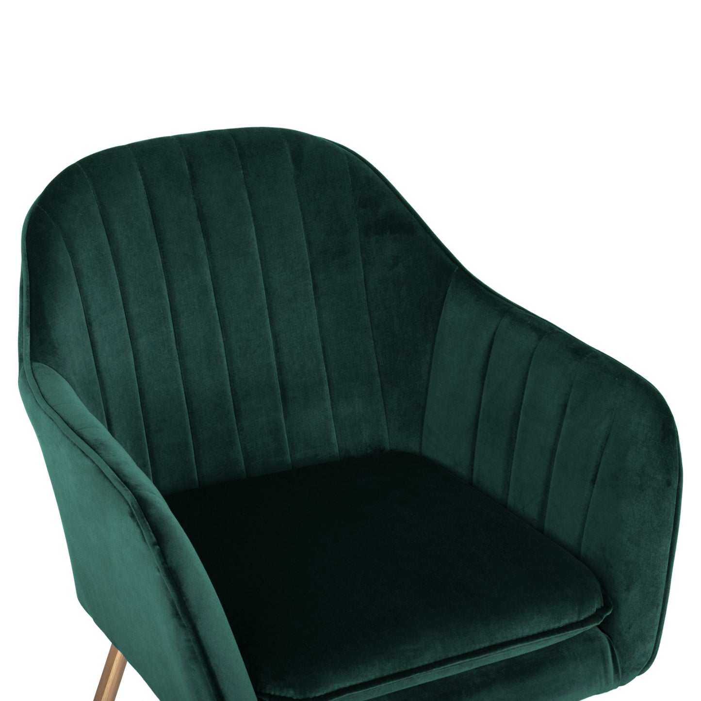 Armchair Sawyer Hm8523.03 From Velvet Cyppress Green Color With Gold Legs 55x60x83 Cm