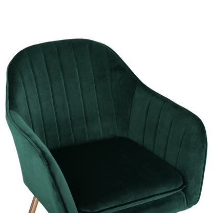 Armchair Sawyer Hm8523.03 From Velvet Cyppress Green Color With Gold Legs 55x60x83 Cm