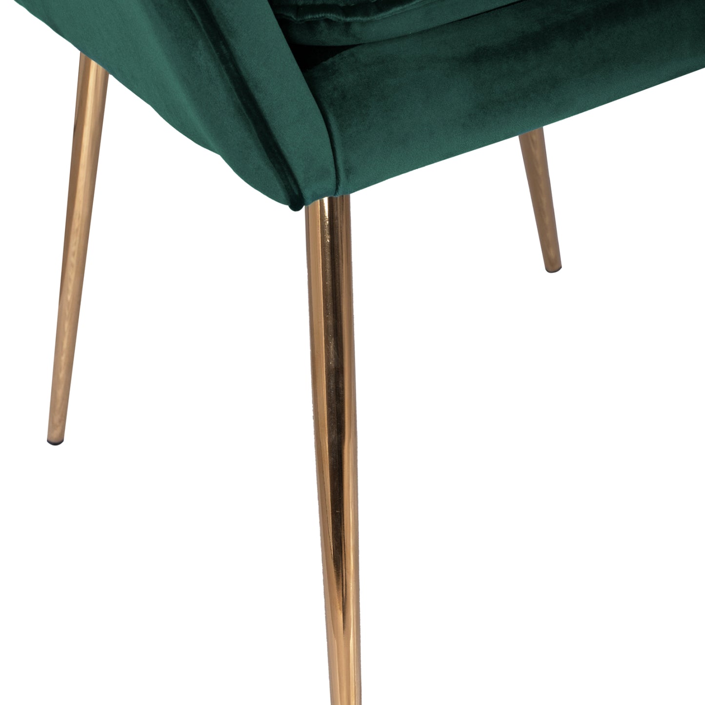 Armchair Sawyer Hm8523.03 From Velvet Cyppress Green Color With Gold Legs 55x60x83 Cm