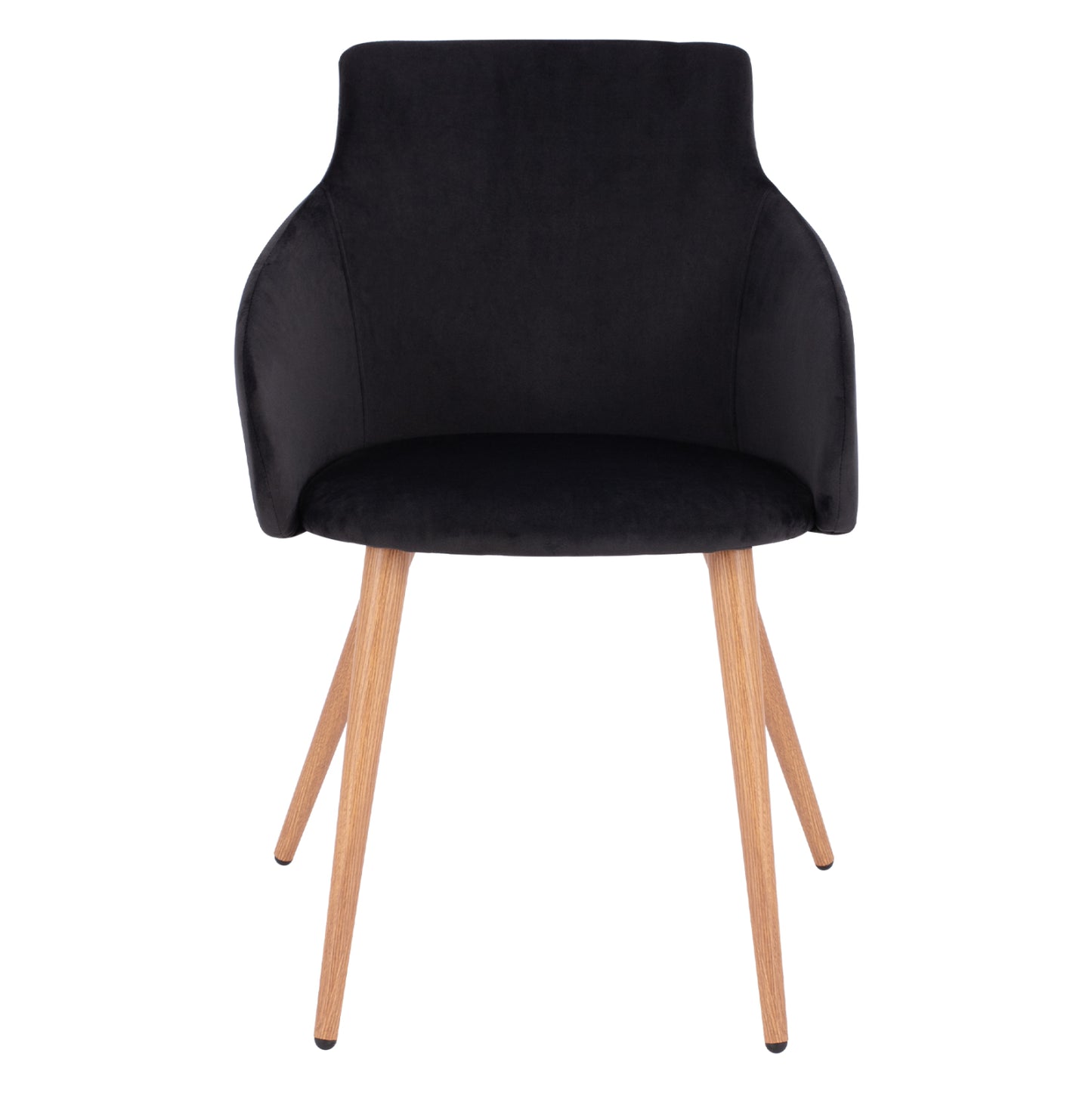 Armchair Ivy Velvet Black With Metallic Legs Hm8546.04 53x55x79cm