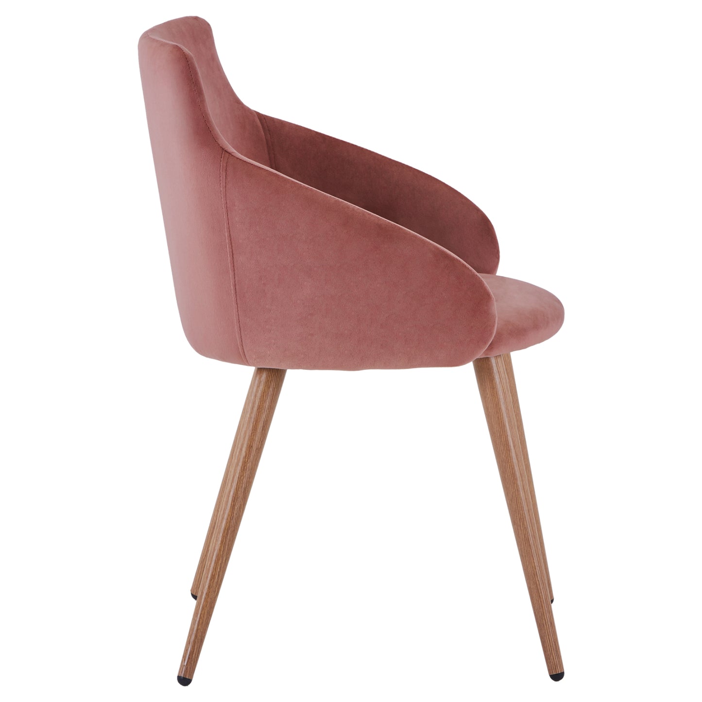Armchair Ivy Velvet Dusty Pink And Metal Legs Hm8546.02 55x55x80y Cm.