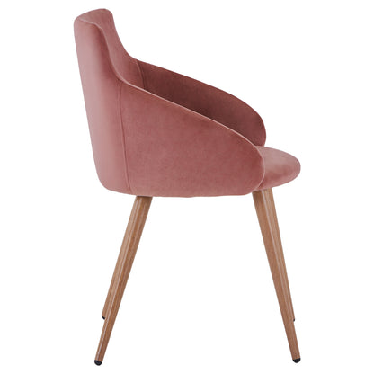 Armchair Ivy Velvet Dusty Pink And Metal Legs Hm8546.02 55x55x80y Cm.