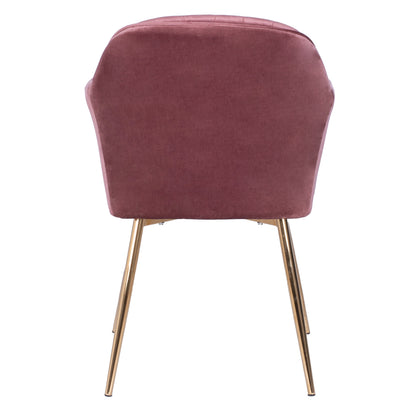 Velvet Armchair Sawyer Hm8523.02 In Dusty Pink With Golden Legs 55x60x83 Cm