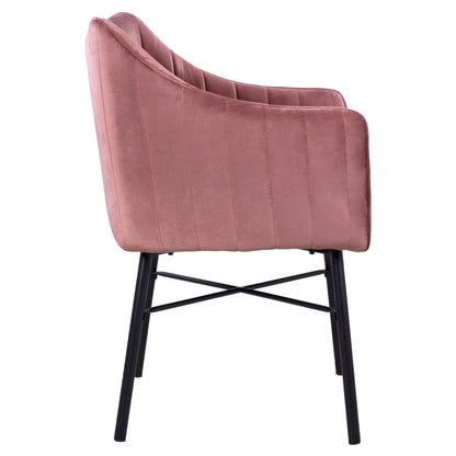 Armchair Allysa Hm8518.02 Velvet Dusty Pink 57x58x84Υ Cm