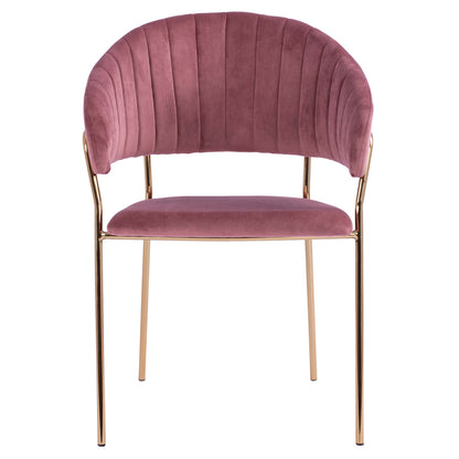 Armchair Theodore Hm8520.02 Velvet Rotten Apple With Metallic Frame 55x50x82 Cm