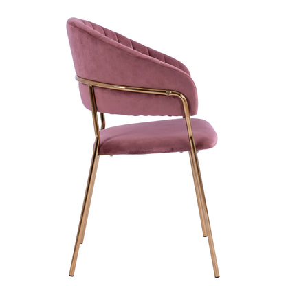 Armchair Theodore Hm8520.02 Velvet Rotten Apple With Metallic Frame 55x50x82 Cm