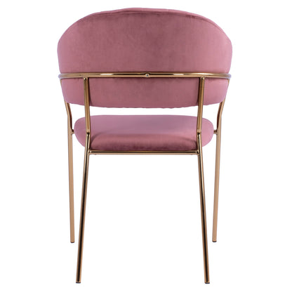 Armchair Theodore Hm8520.02 Velvet Rotten Apple With Metallic Frame 55x50x82 Cm