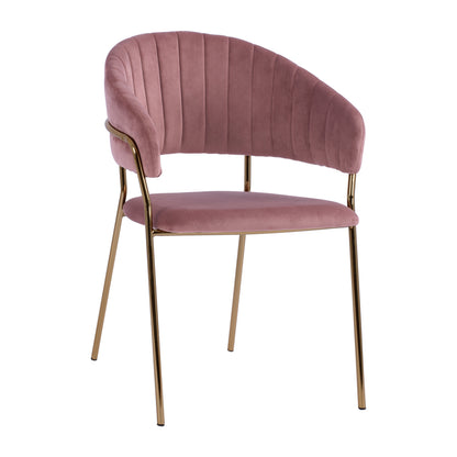 Armchair Theodore Hm8520.02 Velvet Rotten Apple With Metallic Frame 55x50x82 Cm