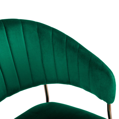 Armchair Theodore Hm8520.03 Velvet Cyppress Green Color With Metallic Frame 55x50x82cm