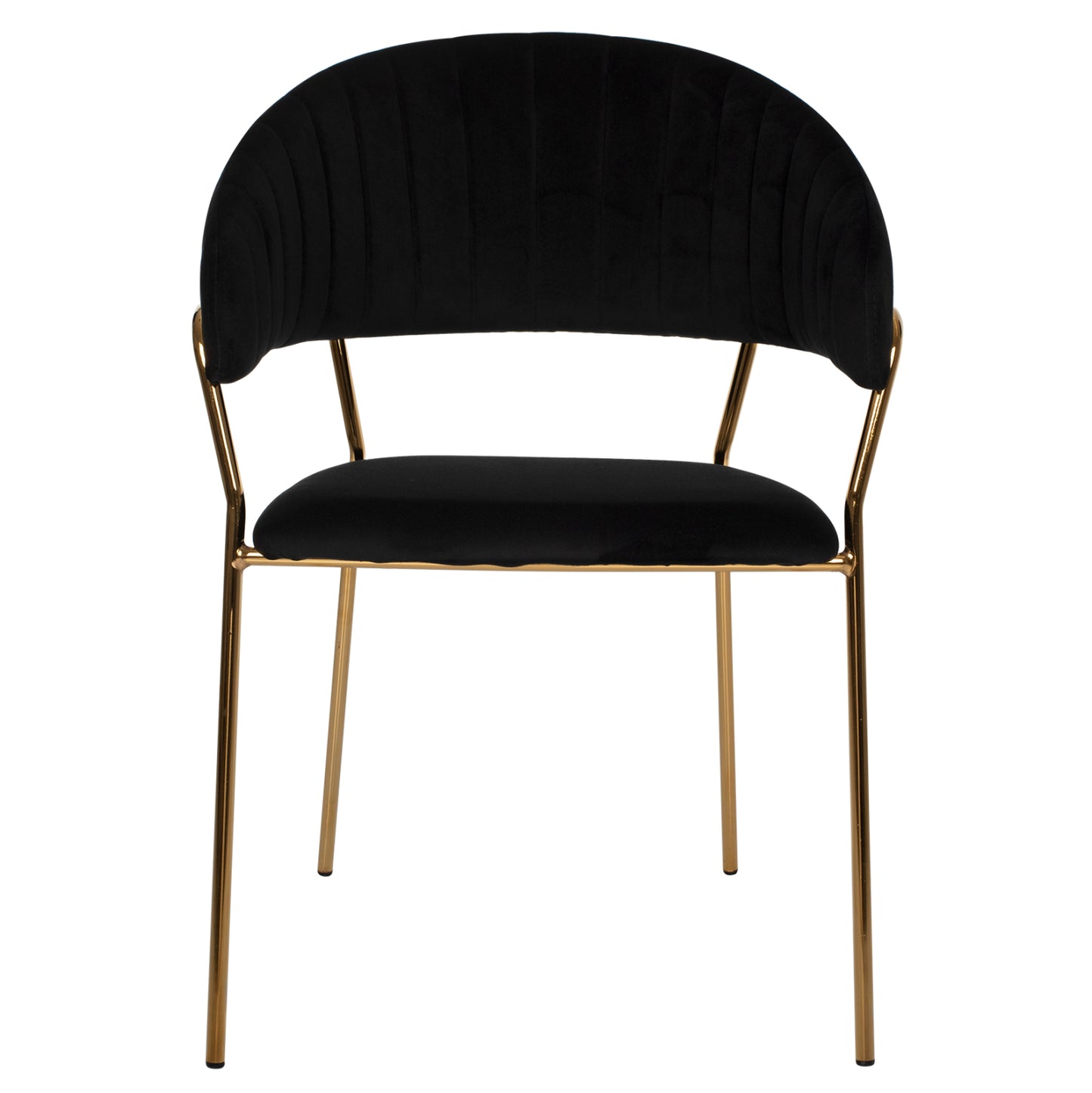 Armchair Theodore Hm8520.04 Black Velvet And Golden Frame 55Χ50Χ82hcm.