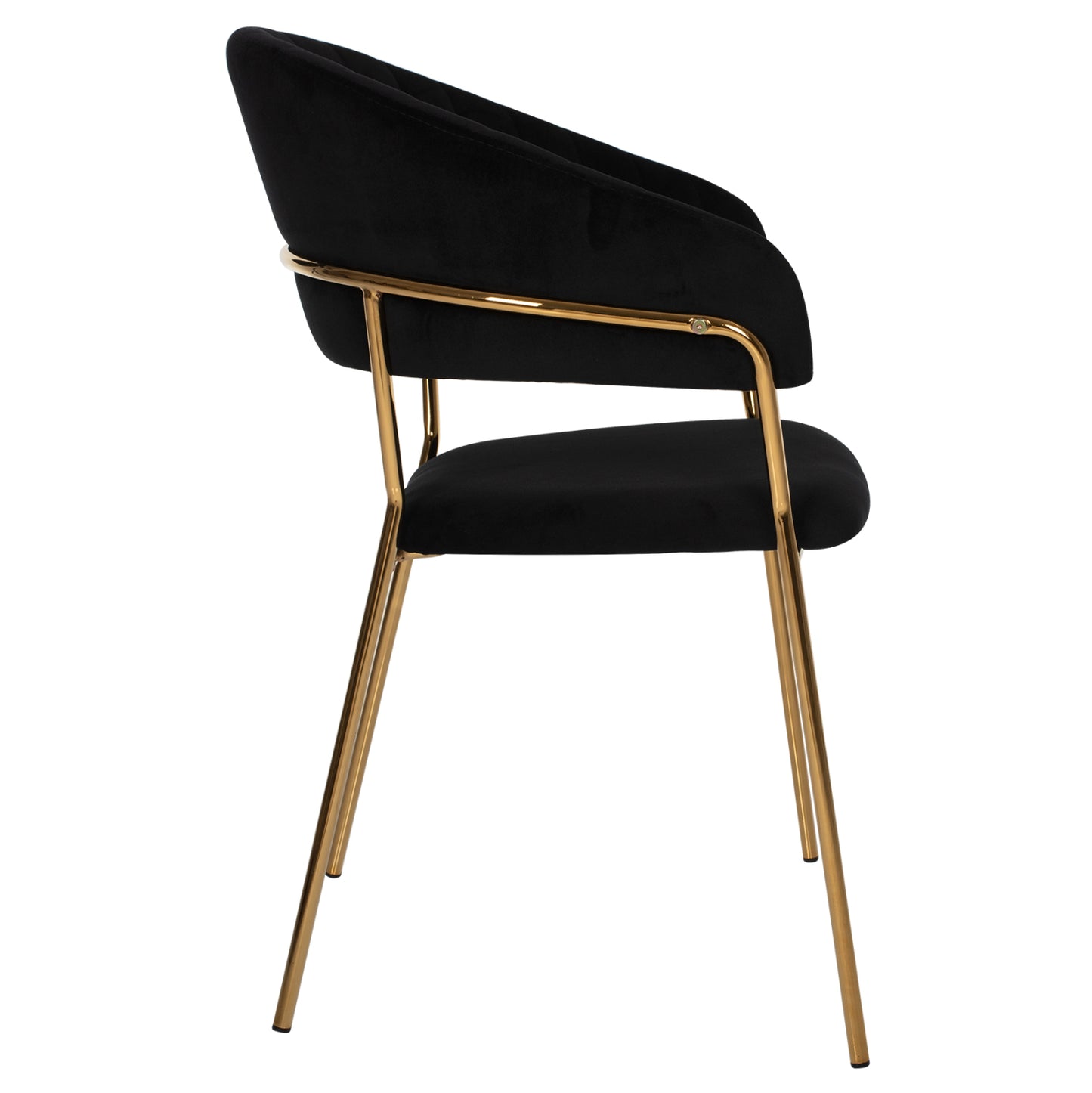 Armchair Theodore Hm8520.04 Black Velvet And Golden Frame 55Χ50Χ82hcm.