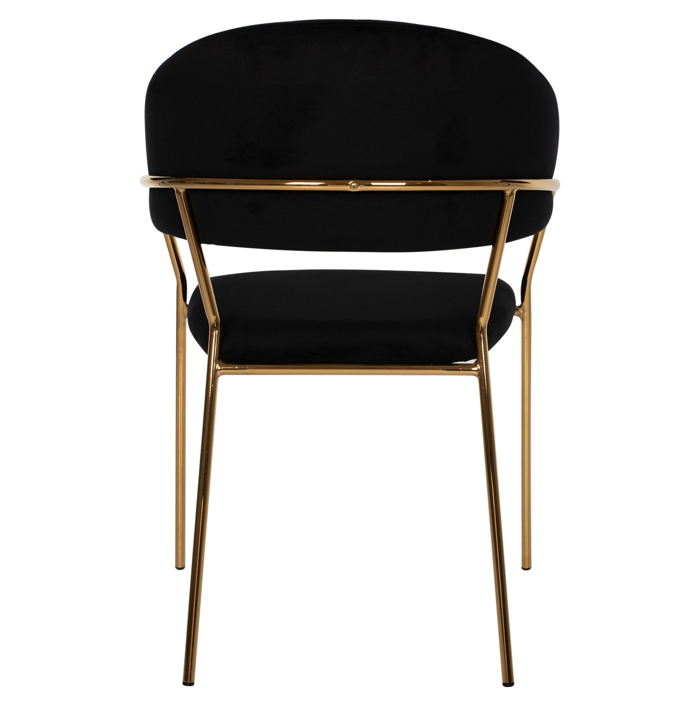 Armchair Theodore Hm8520.04 Black Velvet And Golden Frame 55Χ50Χ82hcm.