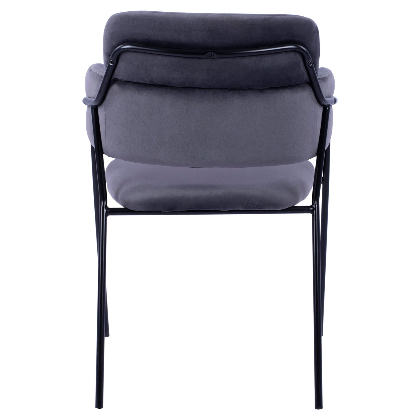 Armchair Kelso Hm8521.01 Velvet Dark Grey & Black Leg 52,5x52x80 Cm