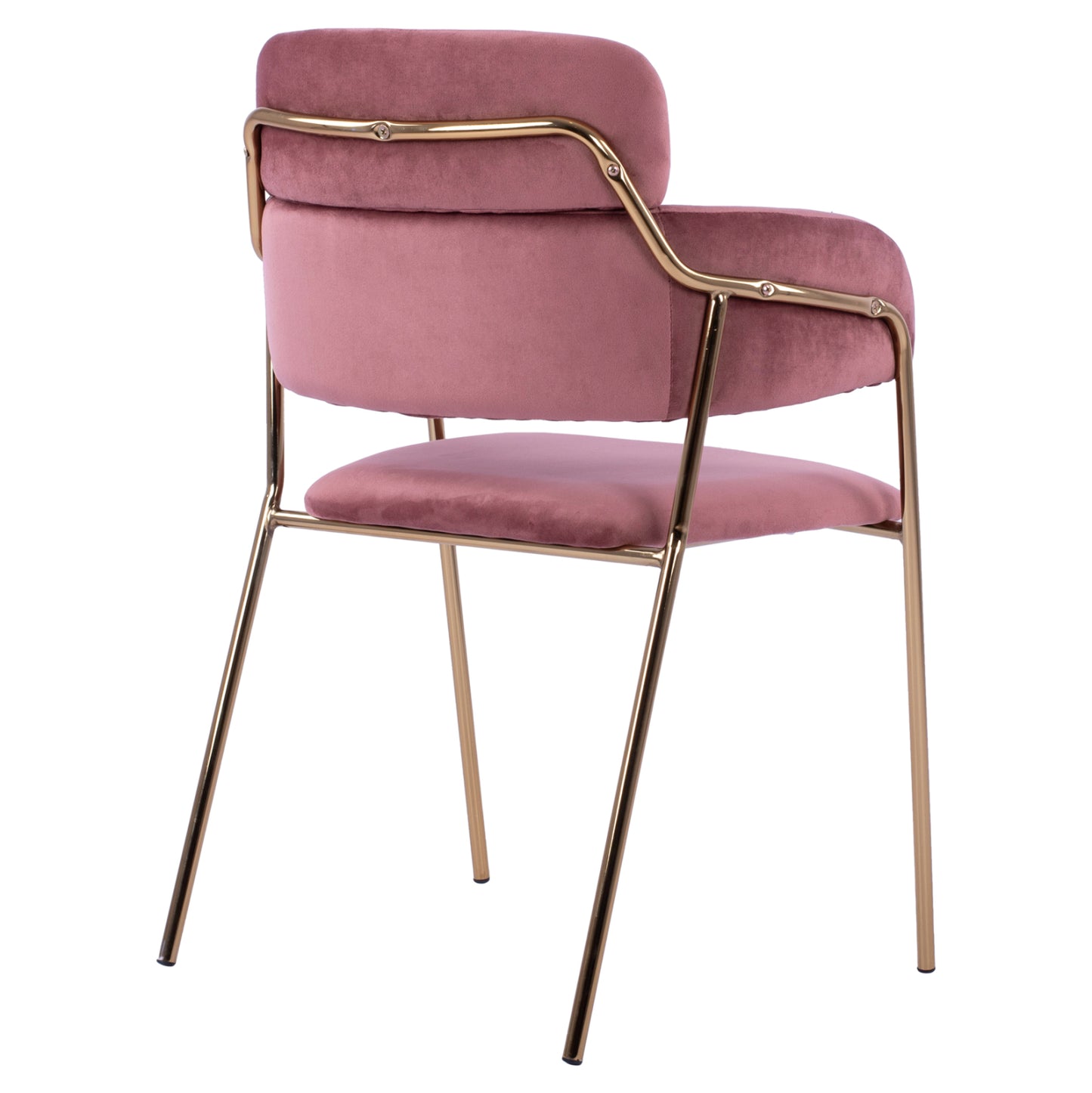 Armchair Kelso Hm8521.02 Velvet Dusty Pink & Gold Plated Legs 52,5x52x80Υ Cm.