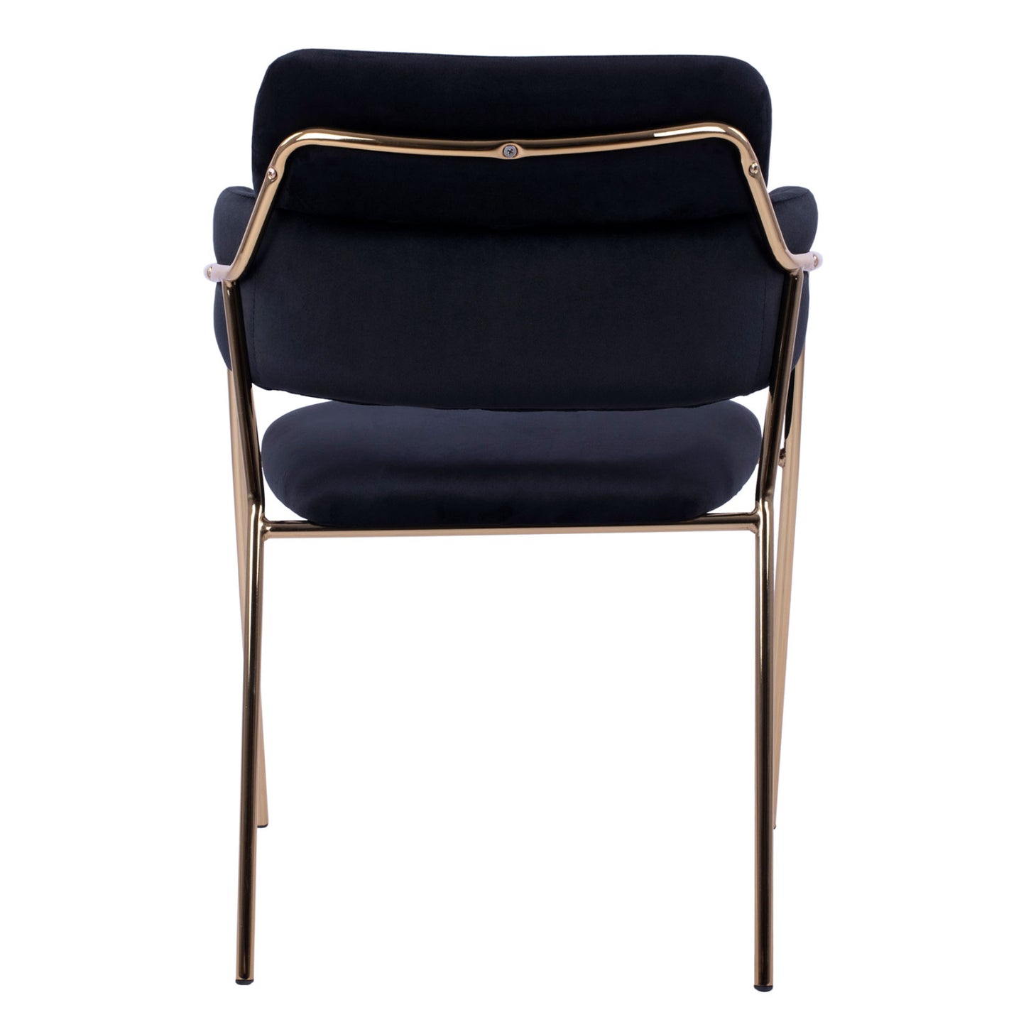 Armchair Kelso Hm8521.04 Velvet Black & Gold Leg 52,5x52x80 Cm