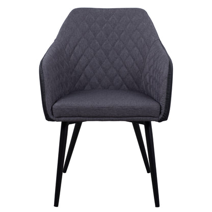 Armchair Charles Hm8522.01 With Fabric Dark Grey Pu Black 57x63x83 Cm